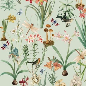 Garden Of Dragonflies, Pale Green // standard