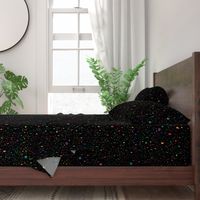 Rainbow Constellations and Moons - black background