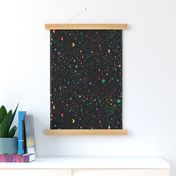 Rainbow Constellations and Moons - black background