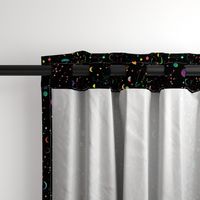 Rainbow Constellations and Moons - black background