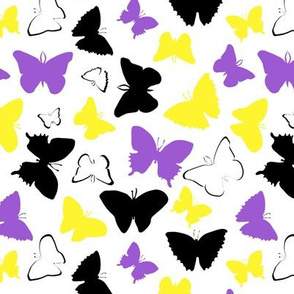 Non Binary Pride butterflies