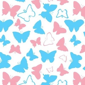 trans pride butterflies