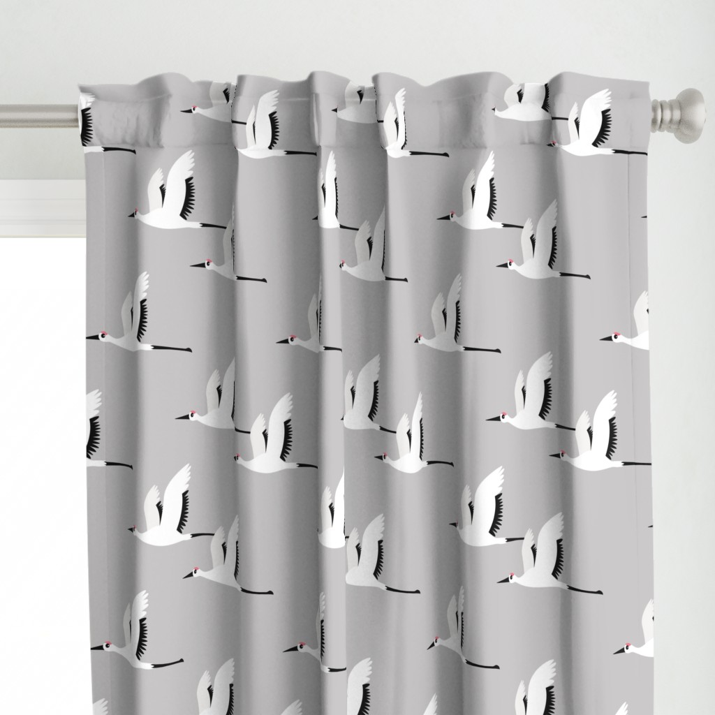 Summer is coming and so are the birds sweet Scandinavian minimal style crane bird flock gray jumbo