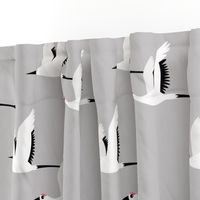 Summer is coming and so are the birds sweet Scandinavian minimal style crane bird flock gray jumbo