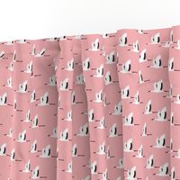 Summer is coming and so are the birds sweet Scandinavian minimal style crane bird flock girls pink small