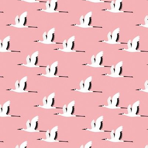 Summer is coming and so are the birds sweet Scandinavian minimal style crane bird flock girls pink small