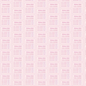 Kitchener stitch grafting cheat sheet-pink on pink