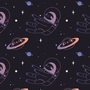 Planet Sloth and Sloth Astronaut Pattern  