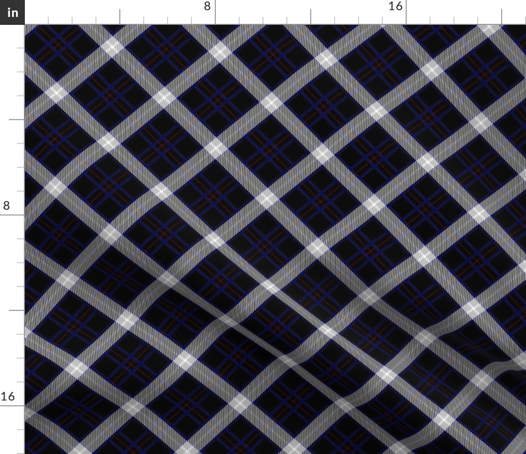 Black, Blue and White Plaid