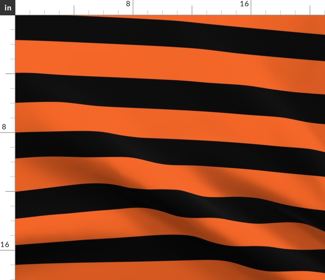 Halloween Stripes - Orange and Black - Large