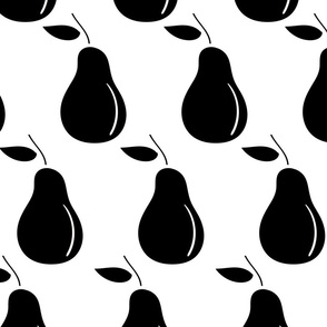 Black and white pears