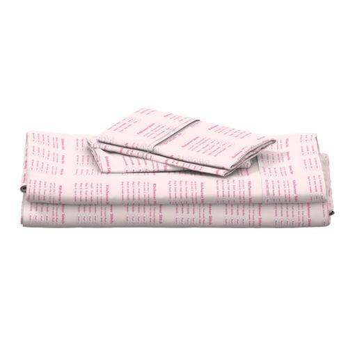 Kitchener stitch grafting cheat sheet-pink on pink