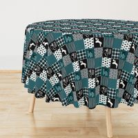 3 Inch Football//Hustle Hit Never Quit - Eagles - Wholecloth Cheater Quilt - Rotated