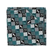 3 Inch Football//Hustle Hit Never Quit - Eagles - Wholecloth Cheater Quilt - Rotated