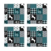 3 Inch Football//Hustle Hit Never Quit - Eagles - Wholecloth Cheater Quilt - Rotated