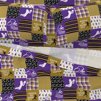 Football//Hustle Hit Never Quit Ravens - Wholecloth Cheater Quilt