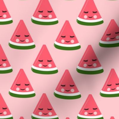 happy watermelon - pink on pink