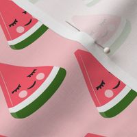 happy watermelon - pink on pink