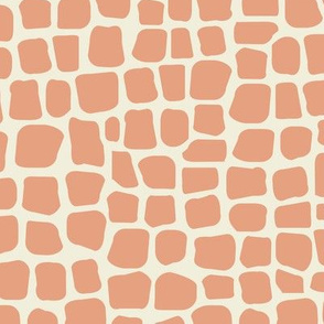 africa africa giraffe print - peach