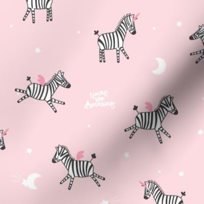 Zebra - Never stop dreaming - pink