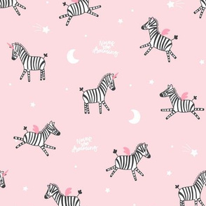 Zebra - Never stop dreaming - pink