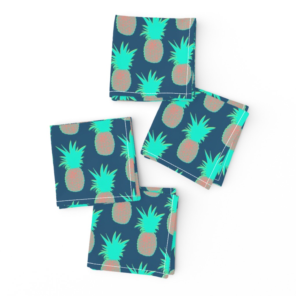 Pineapples (Prussian Blue)