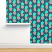 Pineapples (Prussian Blue)