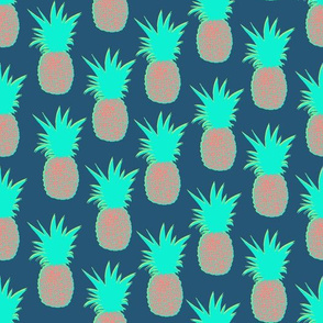 Pineapples (Prussian Blue)