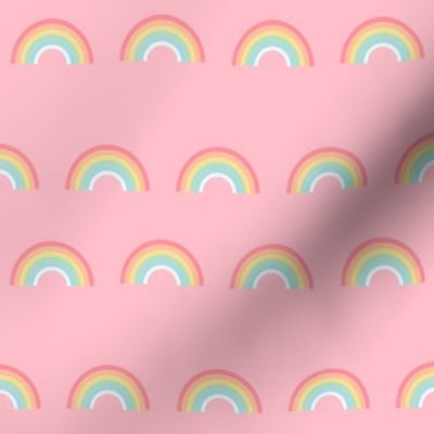 rainbow fabric cute nursery kids decor pink