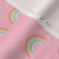 rainbow fabric cute nursery kids decor pink