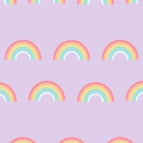 rainbow fabric cute nursery kids decor pastel purple