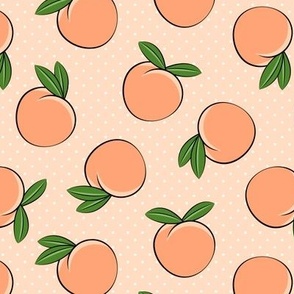 Peaches wallpaper pattern by Hoot Design Studio on Dribbble