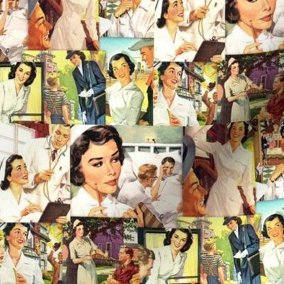 Retro Nurse Collage