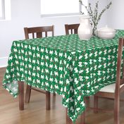 japanese spitz christmas fabric dog breed green