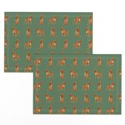 french mastiff simple dog breed fabric green