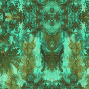Dream Butterfly Kaleidascope - Gold and Aqua