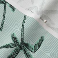 Tropicana on mint geometric