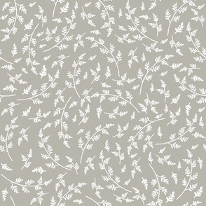 8" WESTERN AUTUMN WHITE BRANCHES LIGHTER TAUPE BACKGROUND