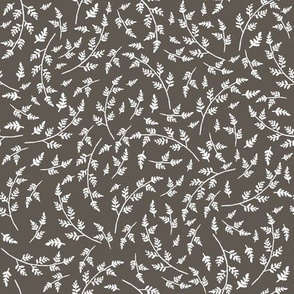 8" WESTERN AUTUMN WHITE BRANCHES TAUPE BACKGROUND