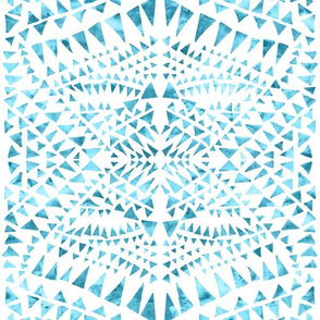 triangle tribal White turquoise