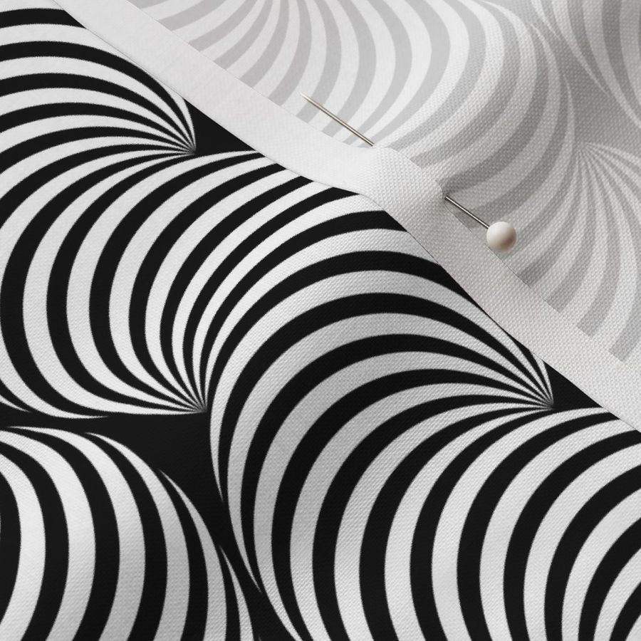 Striped Pipe Optical Illusion (Two-Way) - Black