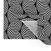 Striped Pipe Optical Illusion (Two-Way) - Black