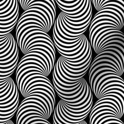 Striped Pipe Optical Illusion (Two-Way) - Black