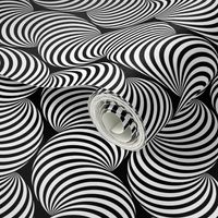 Striped Pipe Optical Illusion (Two-Way) - Black