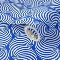 Striped Pipe Optical Illusion (Two-Way) - Blue