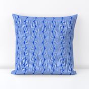 Striped Pipe Optical Illusion (Two-Way) - Blue