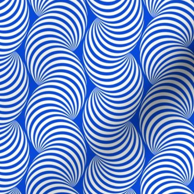 Striped Pipe Optical Illusion (Two-Way) - Blue