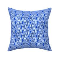 Striped Pipe Optical Illusion (Two-Way) - Blue