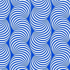 Striped Pipe Optical Illusion (Two-Way) - Blue