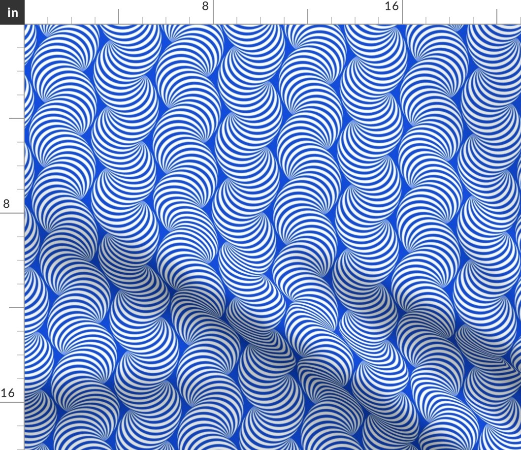 Striped Pipe Optical Illusion (Two-Way) - Blue